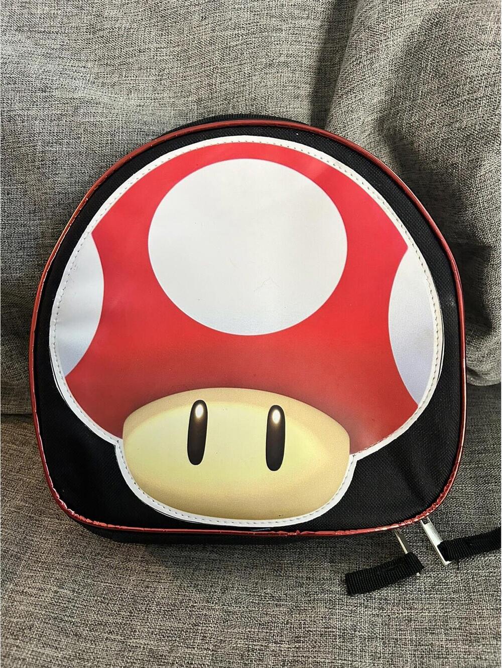 Super Mario Bros Mushroom Lunch Box CultureFly Nintendo Red And Black